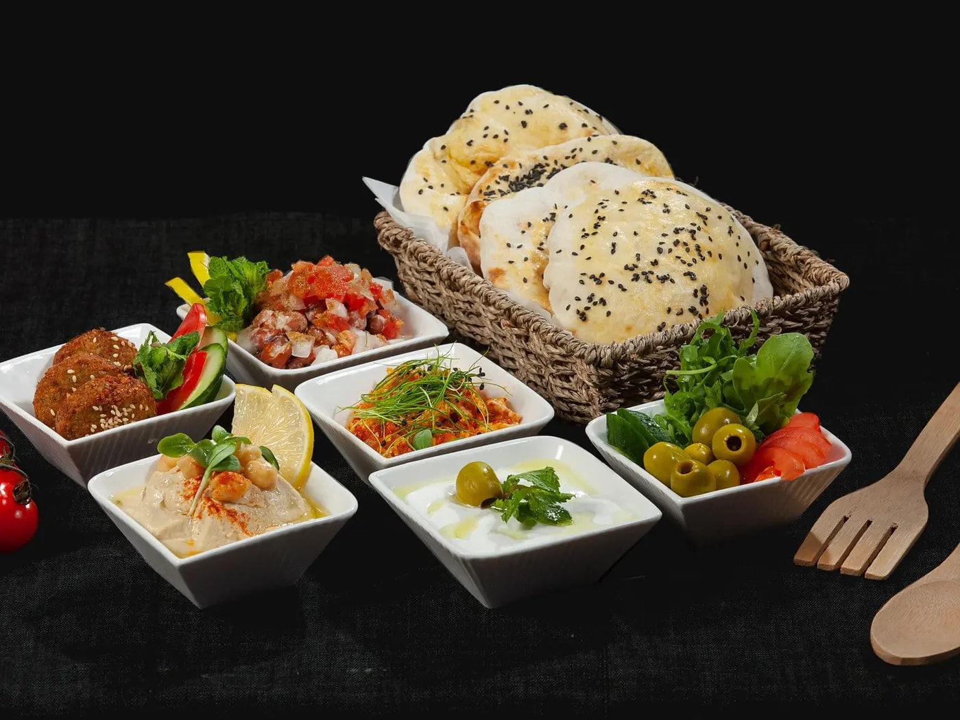 Falafel and Baba Ganoush