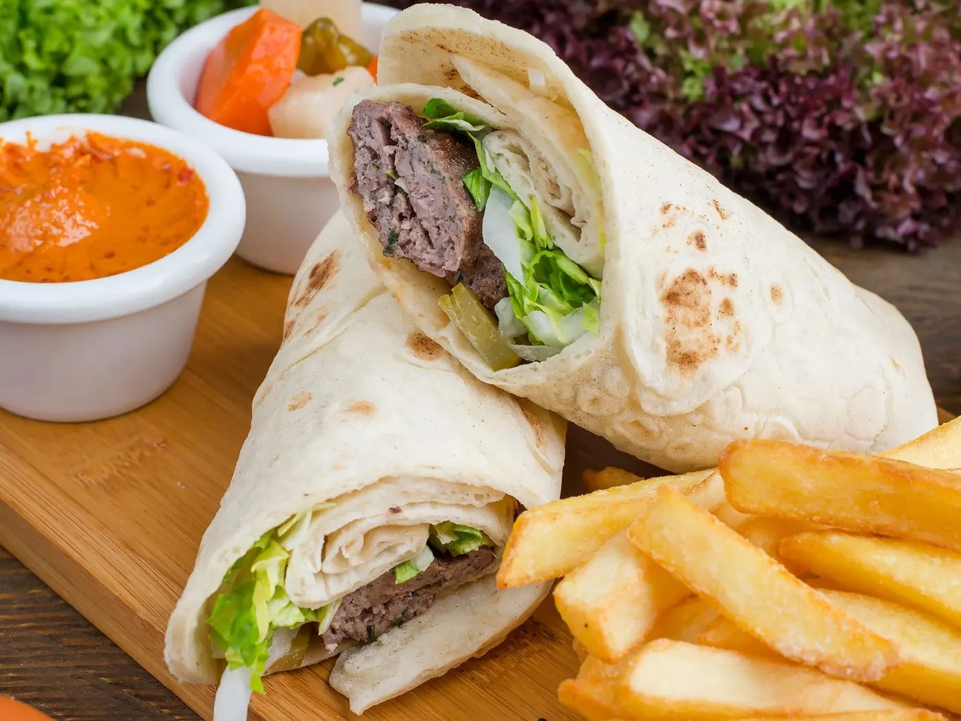 Lamb and Beef Shawarma Laffa